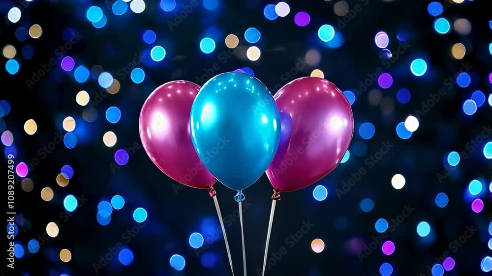 Colorful Balloons in Vibrant Background with Bright Lights for Celebration, Party, Birthday, or Event Decoration Concepts in Festive Atmosphere Colorful Balloons in Vibrant Background with Bright Lights for Celebration, Party, Birthday, or Event Decoration Concepts in Festive Atmosphere