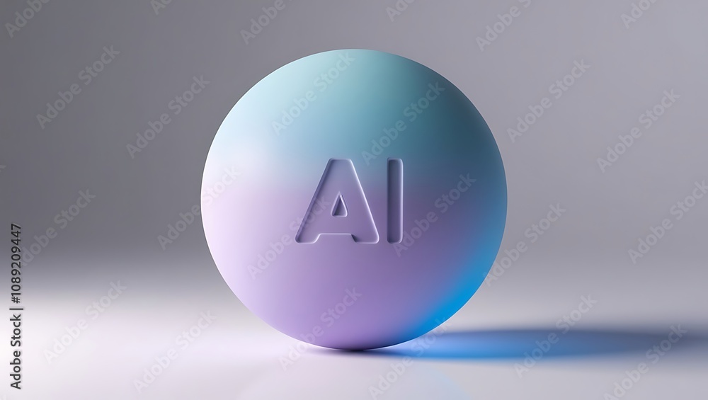 AI Technology Innovation concept 3d button Digital Information AI Technology Innovation concept 3d button Digital Information