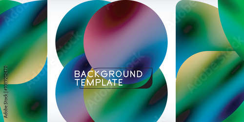 Color geometric shapes background shadow circles