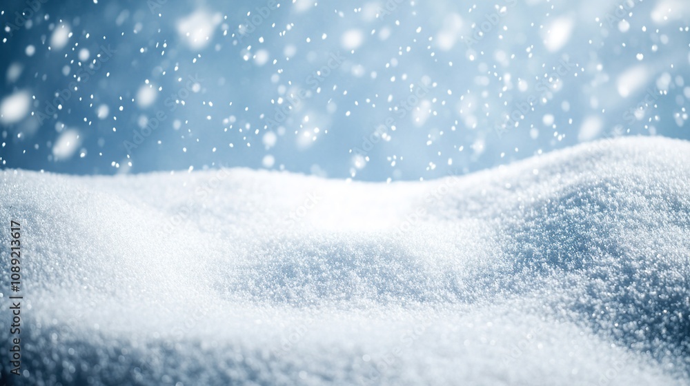 Winter landscape with falling snow and space for text Winter landscape with falling snow and space for text