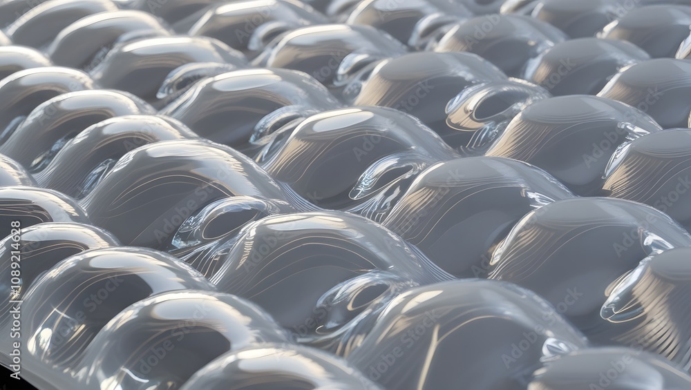 Obraz premium rows of plastic cups on a table
