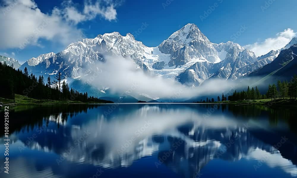 Majestic Mountain Lake Reflection Majestic Mountain Lake Reflection