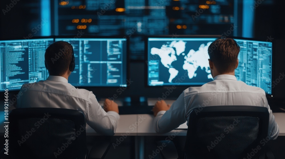 Cybersecurity action data center technology content dark room professional viewpoint digital security concept Cybersecurity action data center technology content dark room professional viewpoint digital security concept