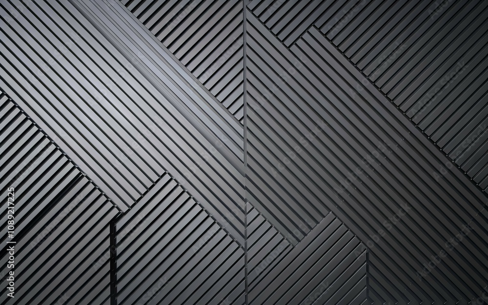 Black linear pattern wall. Geometric dark grey texture background. Modern design, sleek lines create a sense of depth and sophistication. Black linear pattern wall. Geometric dark grey texture background. Modern design, sleek lines create a sense of depth and sophistication.