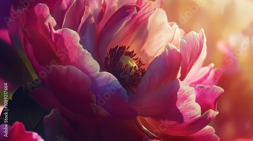 Vibrant floral close-up nature digital art outdoor setting macro view beauty unfolded for gigapixel standard photo