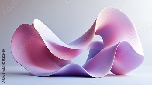 A minimalistic 3D rendering of an abstract shape wave background