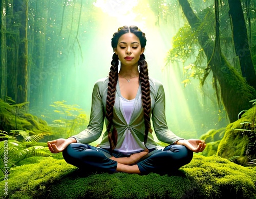Frau in spiritueller Meditation