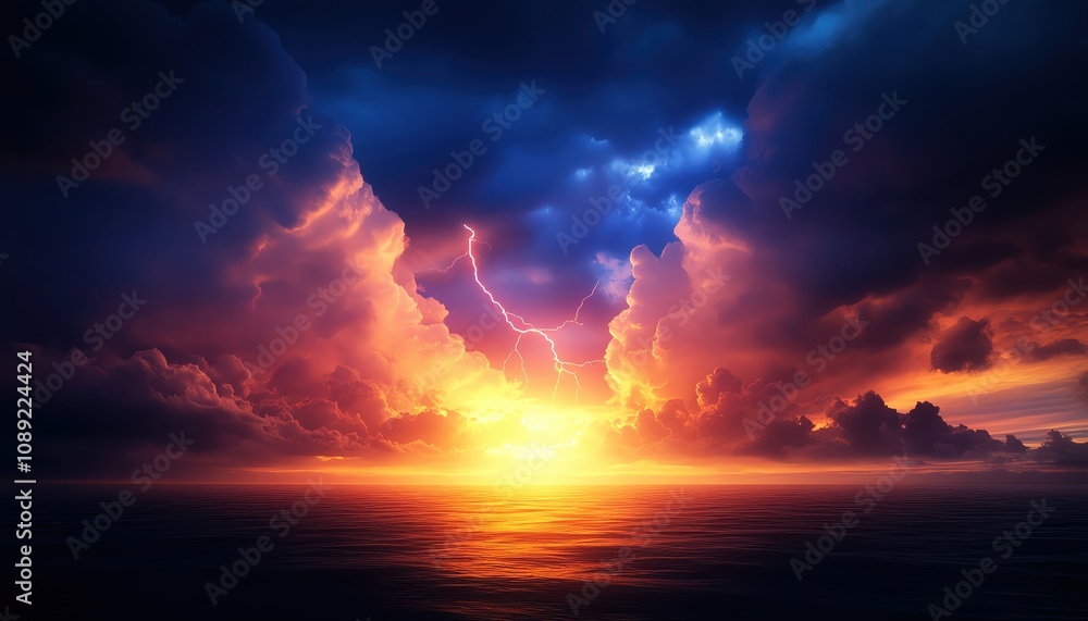 A stunning sunset illuminating the sky with vibrant colors and dramatic clouds. A stunning sunset illuminating the sky with vibrant colors and dramatic clouds.