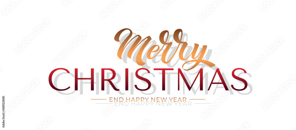 Merry Christmas and Happy New Year hand lettering calligraphy. Vector holiday illustration element. Typographic element for congratulations. Merry Christmas and Happy New Year hand lettering calligraphy. Vector holiday illustration element. Typographic element for congratulations.