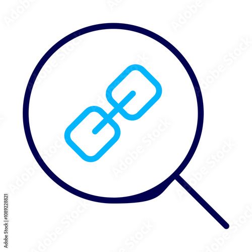 Search Link Outline Color icon