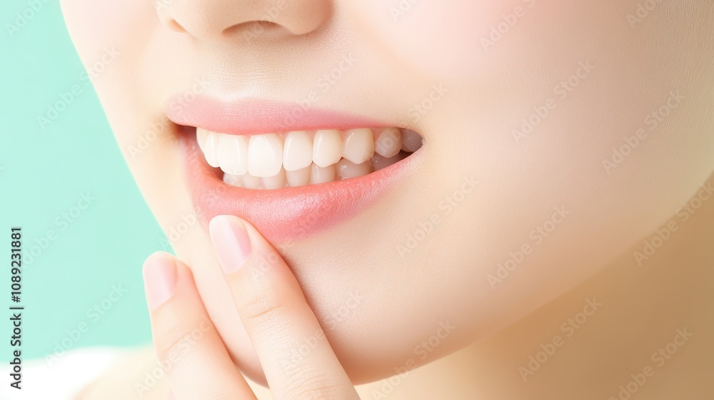 Obraz premium Woman with toothache, understanding dental health, hygiene and treatment options for healthy smile