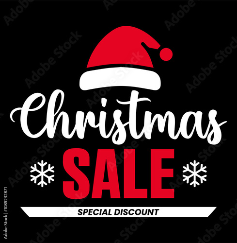 Christmas Sale Special Discount Promotional Ecommerce Offer Design Marketing Symbol