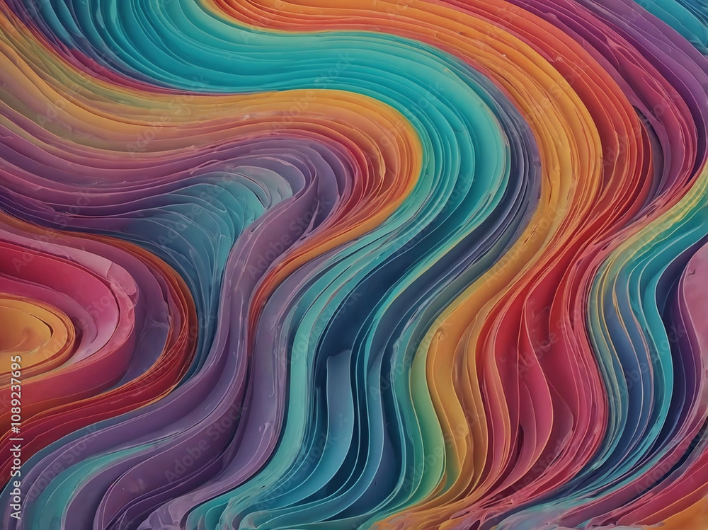 Vibrant Curved Lines, Swirling Colors, and Intricate Patterns Vibrant Curved Lines, Swirling Colors, and Intricate Patterns