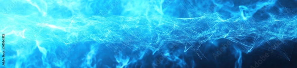 Abstract blue energy wave with glowing particles and fluid motion. Abstract blue energy wave with glowing particles and fluid motion.