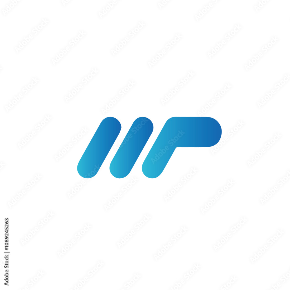 WP logo flat vector design WP logo flat vector design