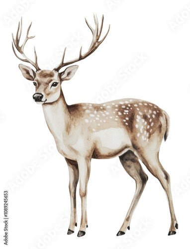 PNG Gentle deer standing gracefully in a natural pose