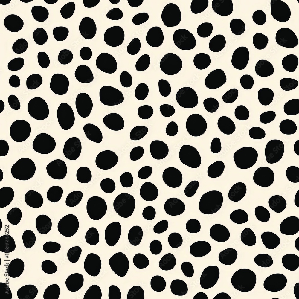 seamless background concept. A stylish pattern featuring random black spots on a cream background, perfect for modern design and fashion applications. seamless background concept. A stylish pattern featuring random black spots on a cream background, perfect for modern design and fashion applications.