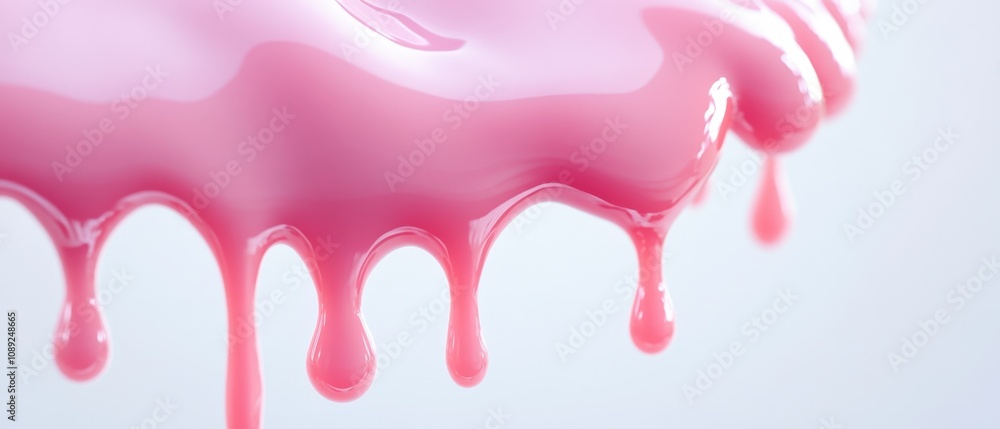 smooth pink paint dripping on a light background smooth pink paint dripping on a light background