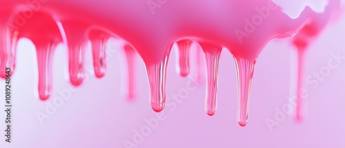 dripping pink liquid creating a vibrant and artistic background photo