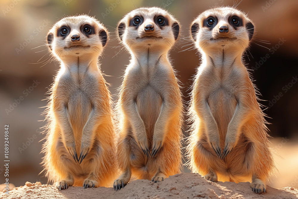 A stunning close-up of a meerkat showcasing its curious gaze and intricate fur details. Perfect for wall art, prints, or unique merchandise that celebrates nature’s charm. A stunning close-up of a meerkat showcasing its curious gaze and intricate fur details. Perfect for wall art, prints, or unique merchandise that celebrates nature’s charm.