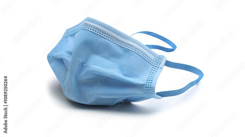 Mask and Virus Isolated on White Background - A Visual Representation of the Pandemic Struggle. The Mask Standing as a Symbol of Protection, Against the Invisible Threat of the Virus. The White Backgr Mask and Virus Isolated on White Background - A Visual Representation of the Pandemic Struggle. The Mask Standing as a Symbol of Protection, Against the Invisible Threat of the Virus. The White Backgr