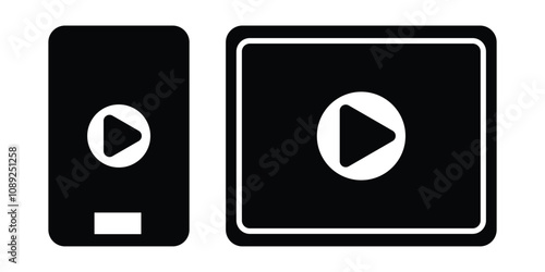 Shorts video icon. Video icons. vector illustrator