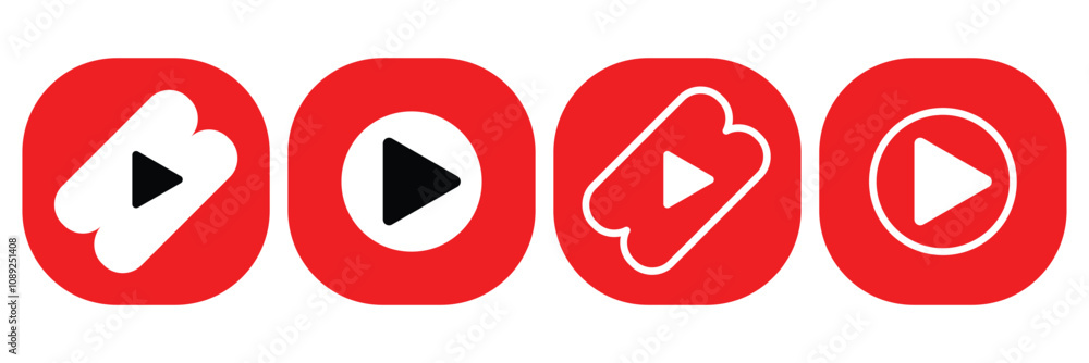 Shorts video icon. Video icons. vector illustrator Shorts video icon. Video icons. vector illustrator