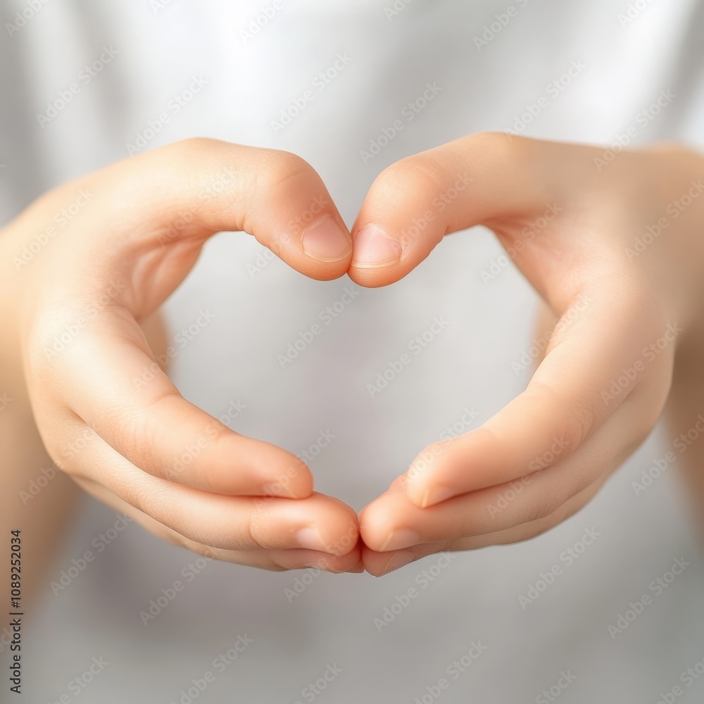 hands forming a heart shape symbolizing love and connection