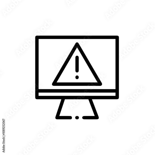 Warning attention icon symbol vector image Illustration 