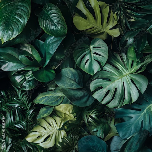 Wallpaper Mural leaves background Torontodigital.ca