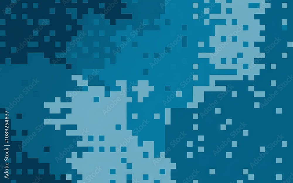 Blue pixelated abstract art. Digital ocean scene evokes tranquility, serenity, and calm. Perfect for tech or nature themes. Blue pixelated abstract art. Digital ocean scene evokes tranquility, serenity, and calm. Perfect for tech or nature themes.