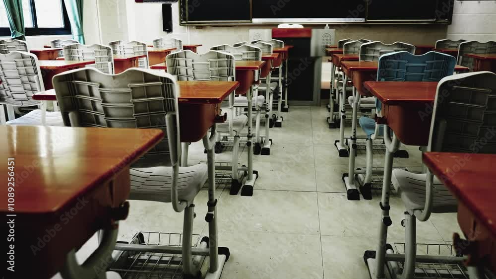 Modern classroom in the school Modern classroom in the school