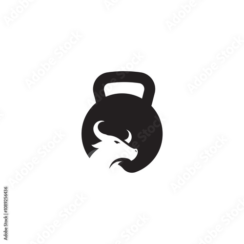 bull sport gym logo design