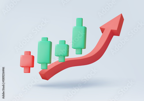 Cryptocurrency trading or financial growth buy sell stock market exchange data information investment. 3d vector trader concept on soft blue background. illustration elements