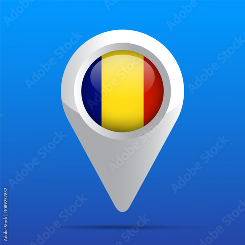 Romania Flag Map Icon. Glossy icon. 3D Free Download Romania Flag Map Icon. Glossy icon. 3D - GFXLoad