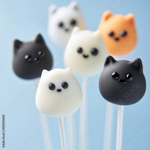 cute catshaped cake pops perfect for parties and celebrations photo