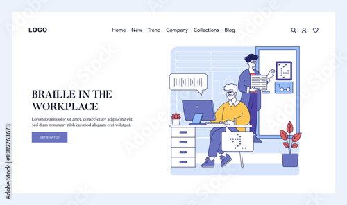 Inclusion In Media And Work. Flat Vector Illustration