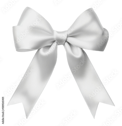 Obraz na płótnie PNG Elegant white ribbon bow for special occasions w salonie