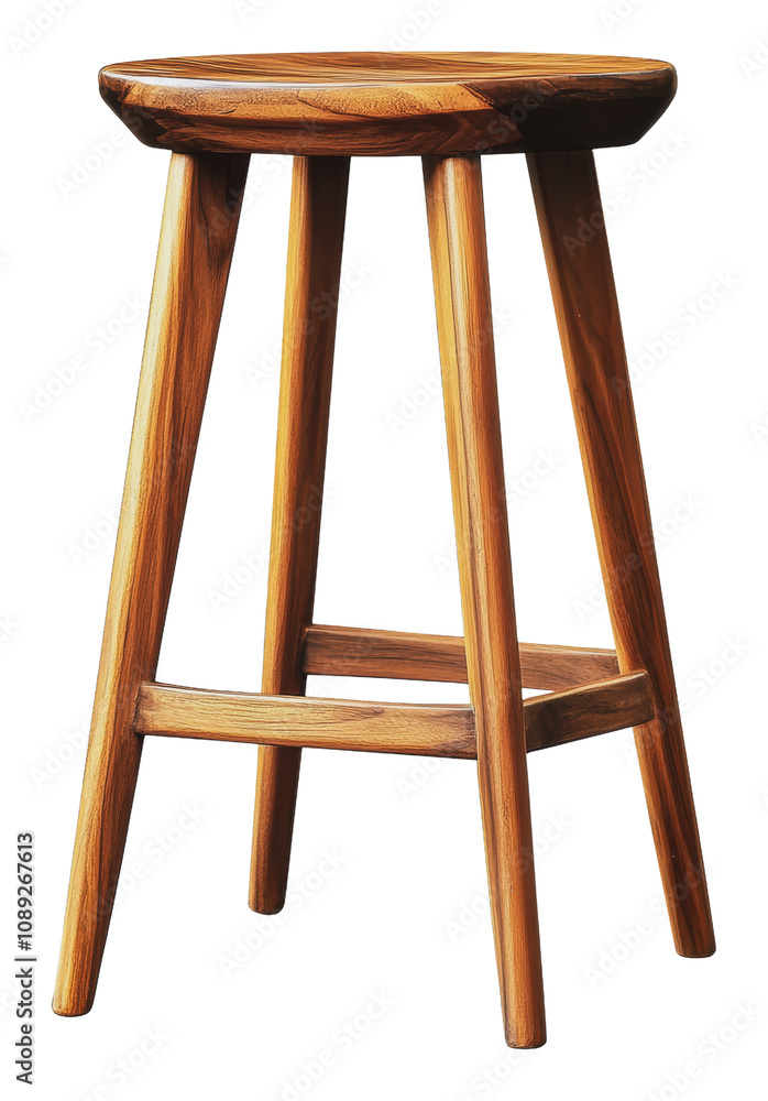 PNG Simple wooden stool perfect for various settings PNG Simple wooden stool perfect for various settings