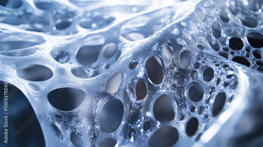 Close-up of an innovative self-repairing material demonstrating intricate porous structure, highlighting potential for enhancing product durability and longevity. Close-up of an innovative self-repairing material demonstrating intricate porous structure, highlighting potential for enhancing product durability and longevity.