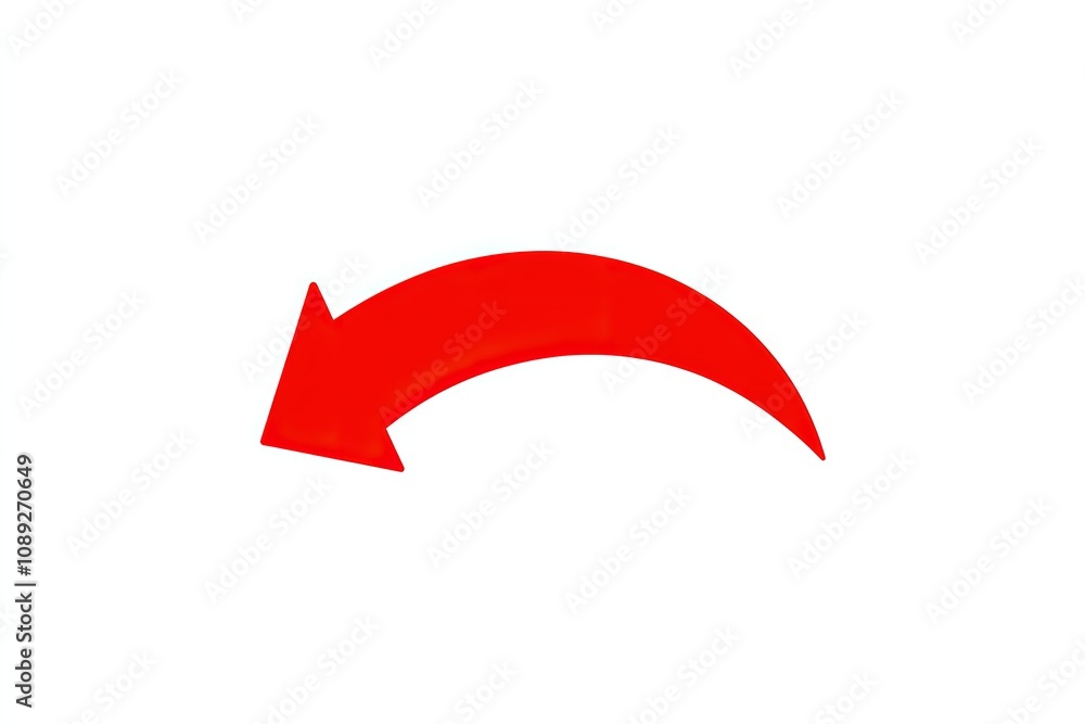 simple flat curved Right red arrow pictogram on a pure white background. vector 8k image simple flat curved Right red arrow pictogram on a pure white background. vector 8k image
