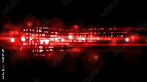 Abstract red light lines on black background, showcasing digital data streams, dynamic movement, and futuristic technology vibes perfect for backgrounds and design projects.