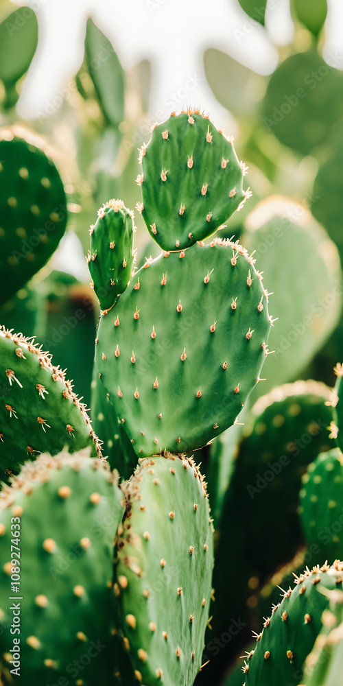 Cactos em uma paisagem desértica Cactos em uma paisagem desértica