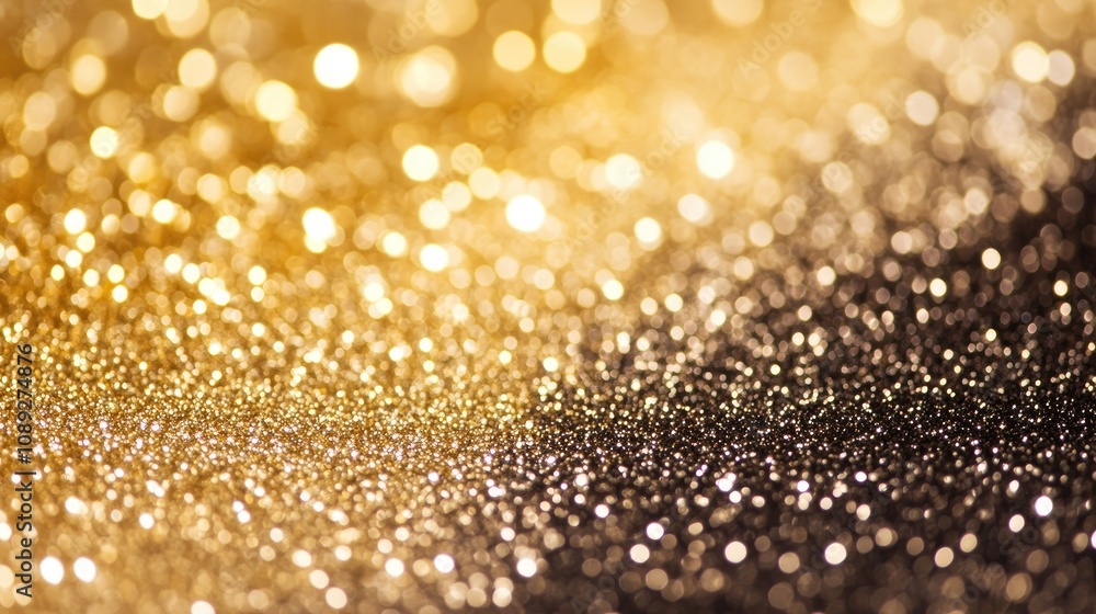 Shimmering black and gold abstract background with festive glitter and a defocused effect, ideal for creating a magical atmosphere and adding text space. Shimmering black and gold abstract background with festive glitter and a defocused effect, ideal for creating a magical atmosphere and adding text space.