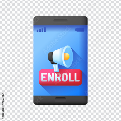 Professional vector icon illustrating the concept of open enrollment, ideal for healthcare, insurance, HR systems, and employee benefits platforms. This clean, editable EPS 10 design features modern e