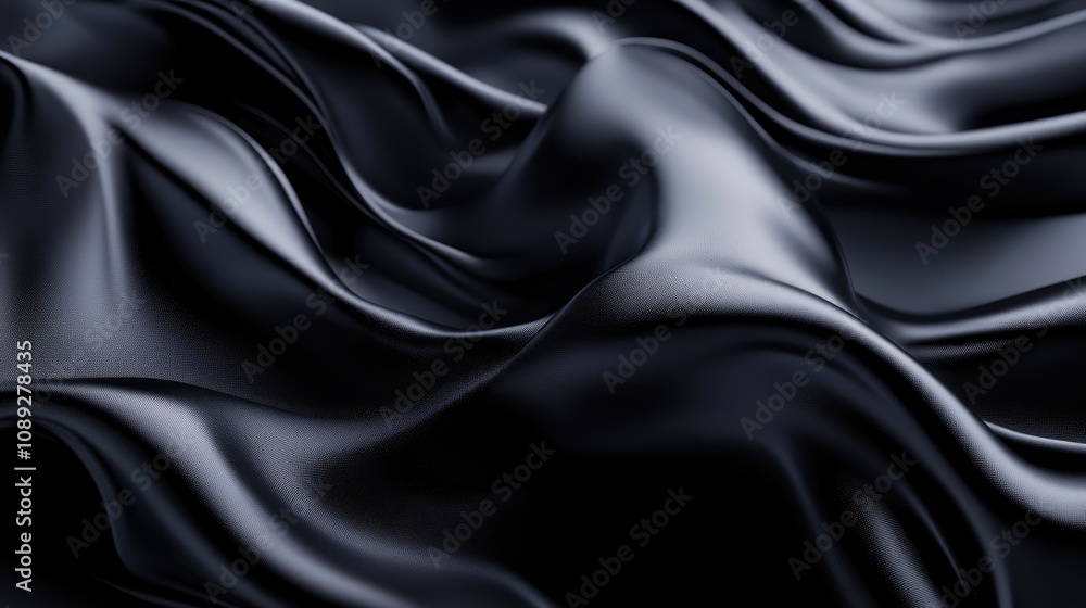 Dark fluid abstract composition with a smooth, wavy texture resembling silk, creating a sense of depth and elegance. Dark fluid abstract composition with a smooth, wavy texture resembling silk, creating a sense of depth and elegance.