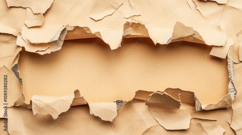 No Hidden Fees Text on Torn Ripped Brown Paper Background with Exposed Plain Surface Amidst Jagged Edges and Natural Texture No Hidden Fees Text on Torn Ripped Brown Paper Background with Exposed Plain Surface Amidst Jagged Edges and Natural Texture