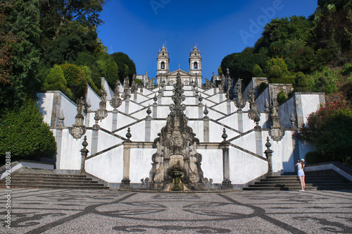 Quadro su tela Sanctuaire Dom Jésus de Braga, Portugal