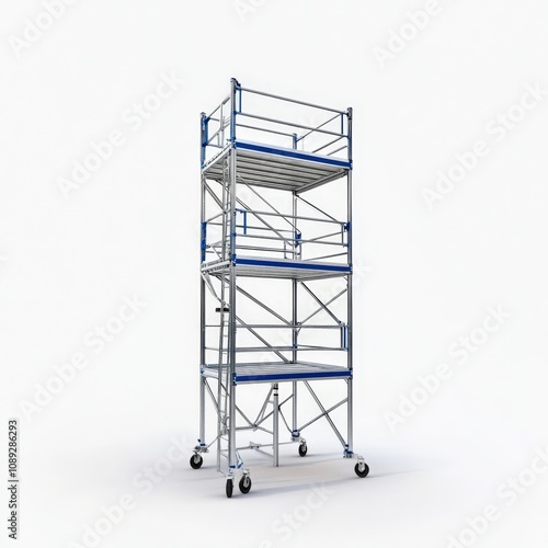 mobile scaffolding tower for construction and maintenance work