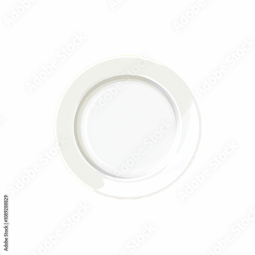 Empty plate on white